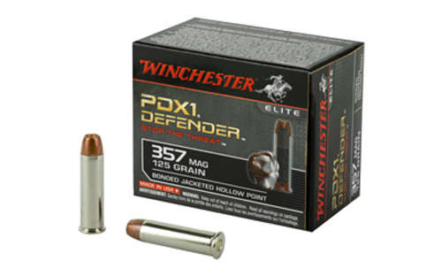 Ammunition Winchester Ammunition PDX1 Defender 357Magnum|38Special WIN DEFENDER 357MAG 125GR JHP 20/200